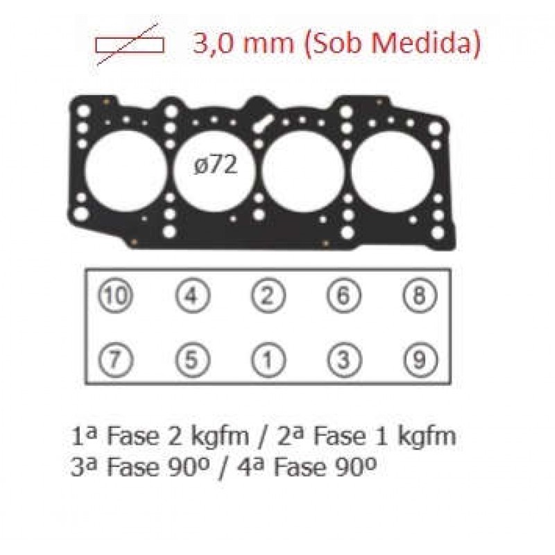 JUNTA CABECOTE (GJ124C-3mm)