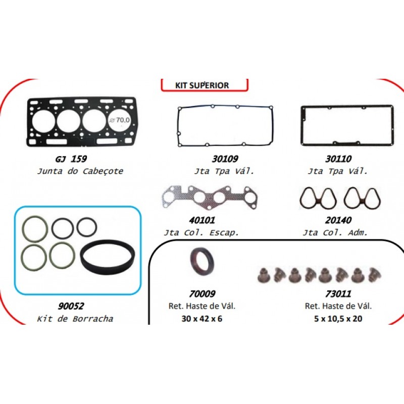 KIT RETIFICA DO CABEÇOTE (62324R)